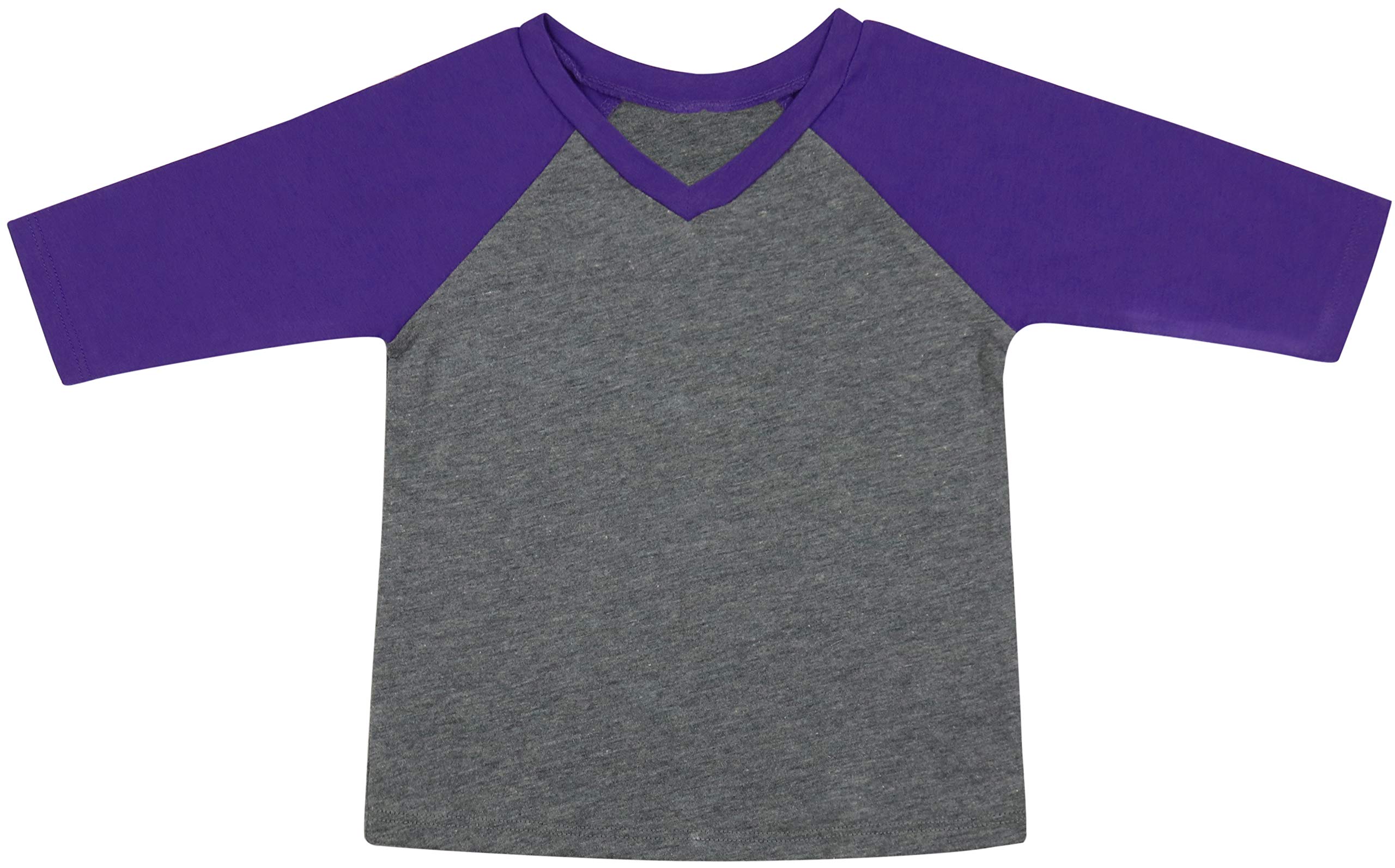 ToBeInStyle Kids Boys Girls Cotton Jersey Contrast Raglan V-Neck Tee T-Shirts