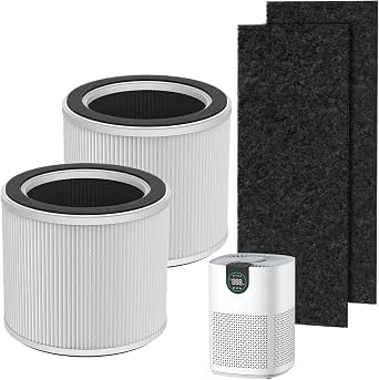 VEWIOR ClearAir-A12 True HEPA Air Purifier Washable Filter (2 Pack) | 3-in-1 H13 Replacement for Pet Dander, Smoke, Pollen