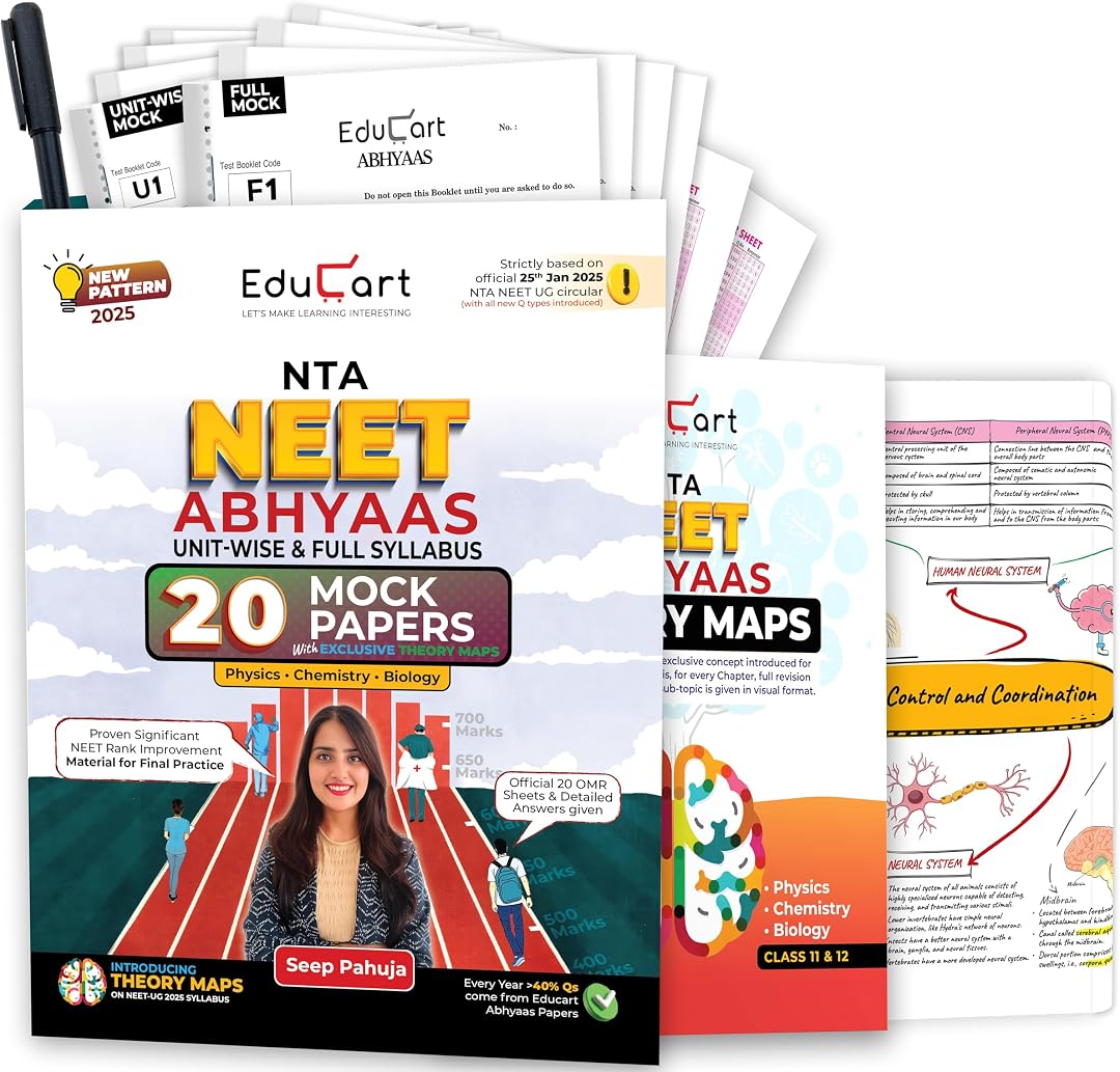 Educart Abhyaas 20 Neet Ug Mock Papers 2026 Full Syllabus | Desertcart ...