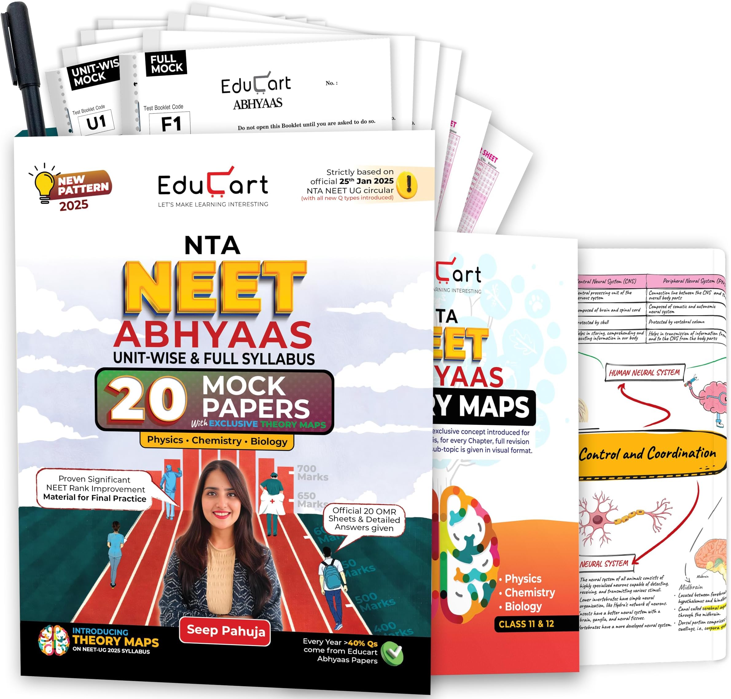 Educart Abhyaas NEET Mock Test Papers 2024 Final Booklets - Full Syllabus & Unitwise