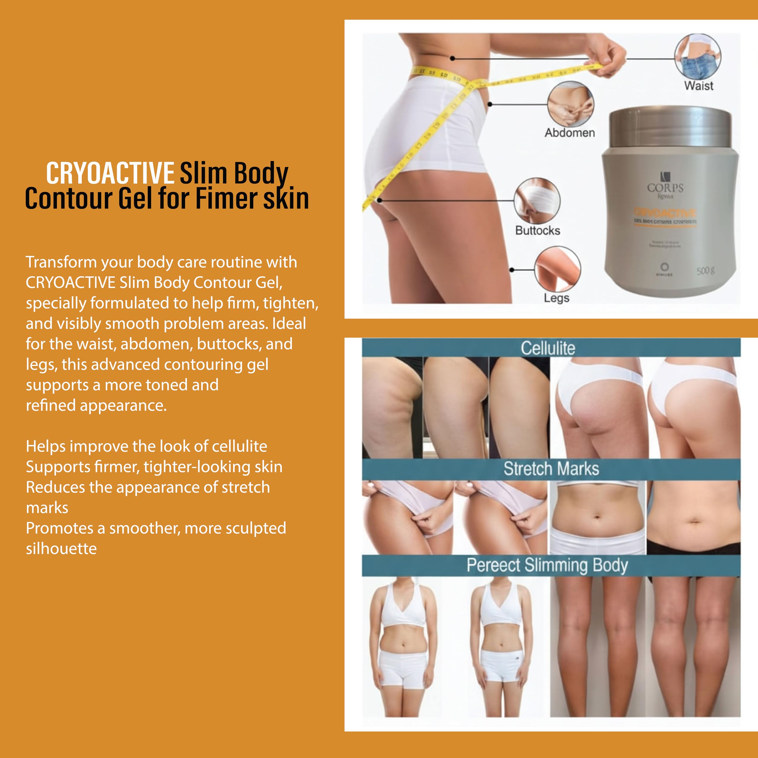 Amazon.com : CRYOACTIVE Slim Body Contour Gel for Firmer Skin 