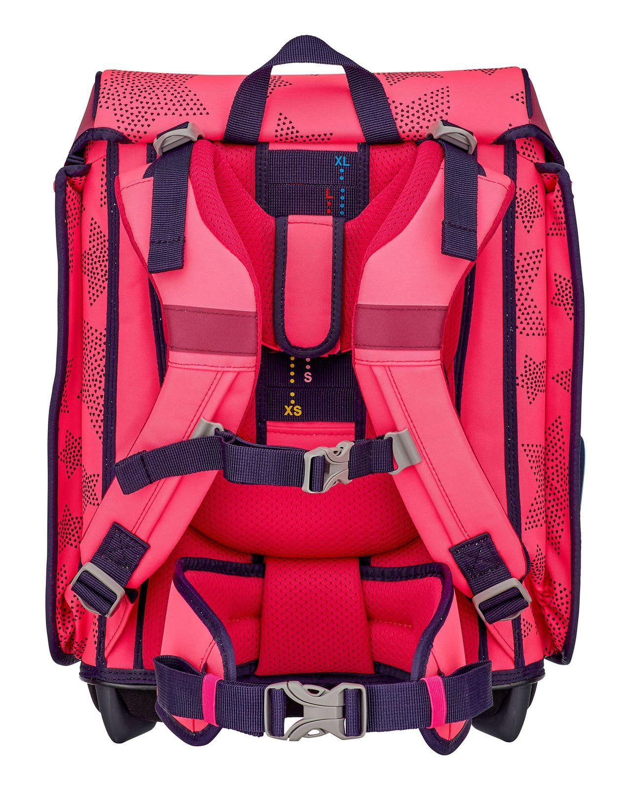 DerDieDas ErgoFlex MAX Superflash Neon tornister szkolny 5-częściowy Neon Star