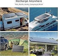 Vista 8 de N-Type 16BB - Panel solar de 100 W, panel solar compacto de 12 V y 100 W, 25 % módulo fotovoltaico monocristalino de alta eficiencia, para camping