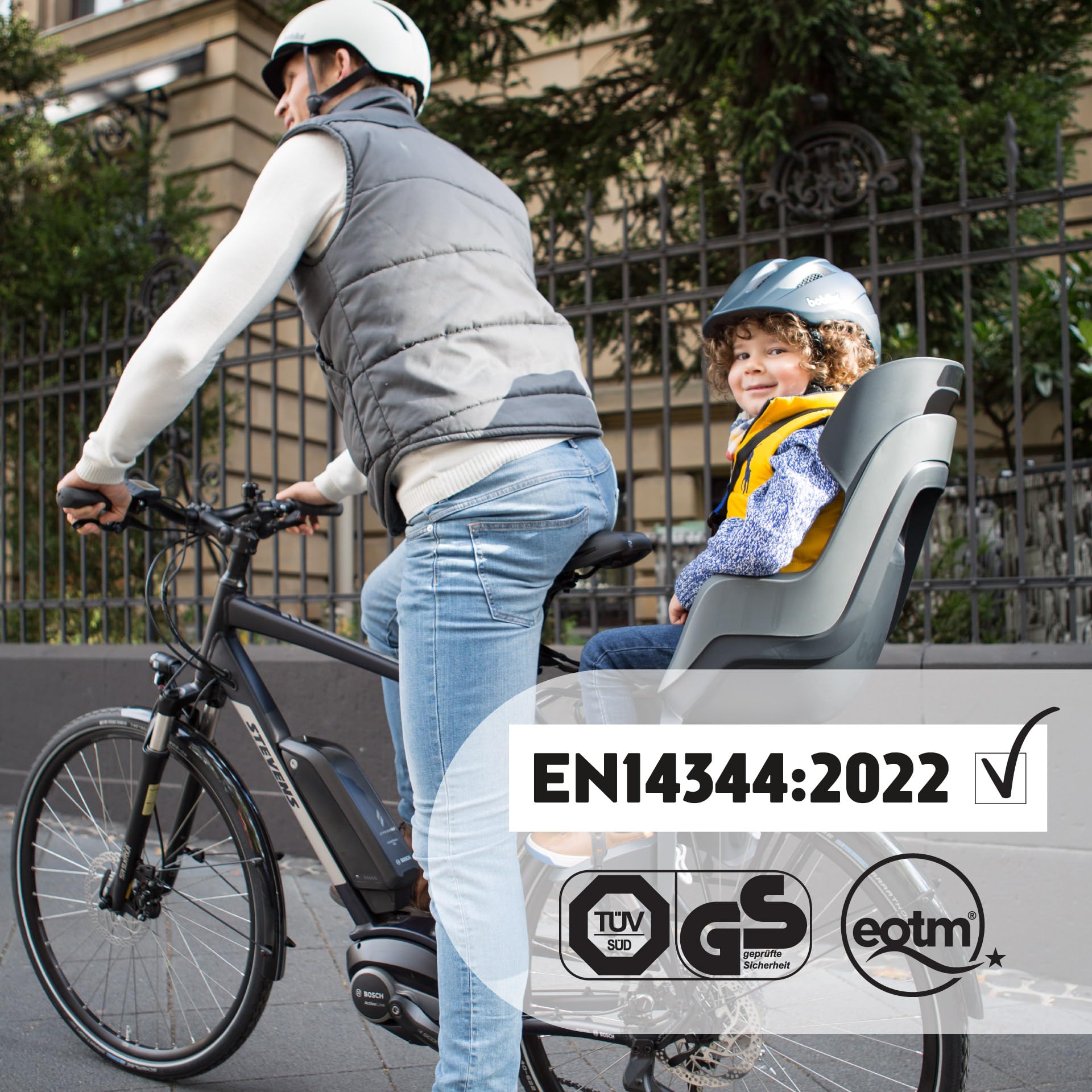Bobike Rear Child Bike Seat Go Maxi Reclinming System - Seggiolino Unisex-Baby
