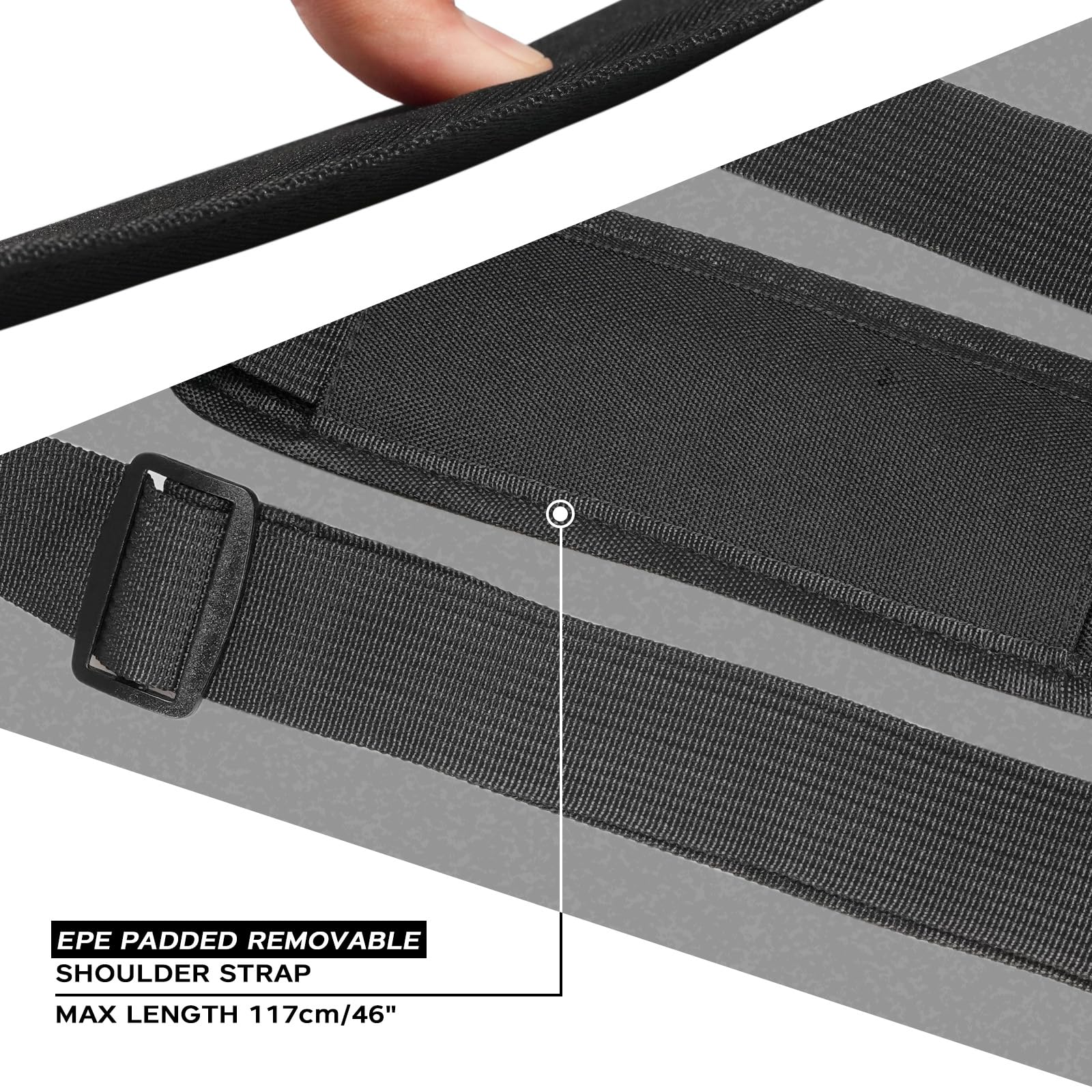Seaknight Bolsa de pesca de un solo hombro, bolsa de pesca de carpa, bolsa de pesca en el mar, bolsa de camuflaje al aire libre, bolsa de viaje para senderismo, L - Negro, Para exteriores