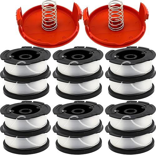 YHLFOOZ AF-100 - Línea de recortadora negra, 30 pies de 0.065 pulgadas, se adapta a Decker AF-100-3ZP AF-100-BKP GH600 GH610 (12+2 unidades)