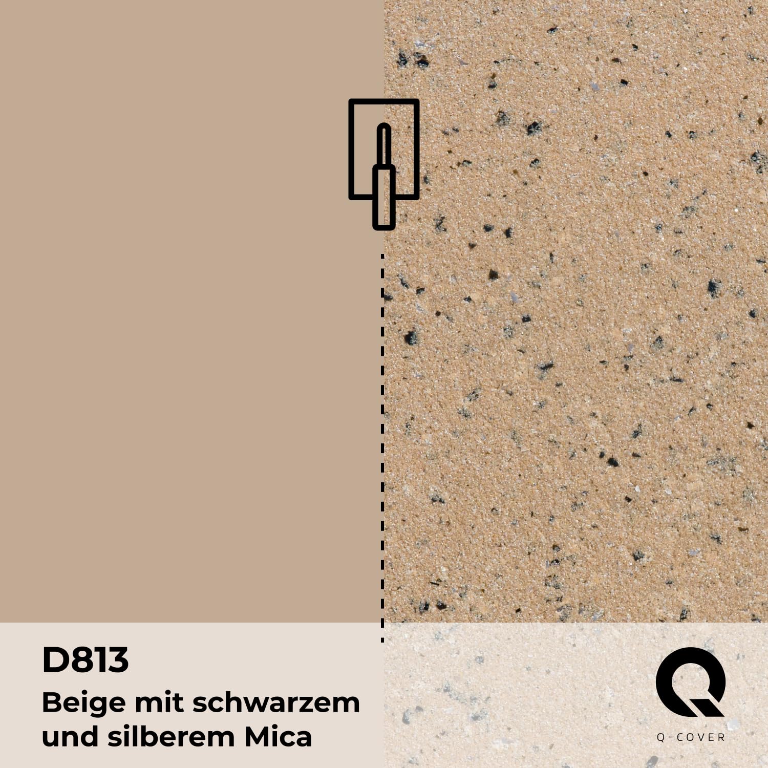 Quarzgrund für Dekorativer Putz mit Mica Beige D813 7,5KG | Acrylatdispersion Grundiermittel Innen & Außen für Wände und Decken Grundierung Schutz Mosaikputz ca. 0,3-0,4 KG/m2
