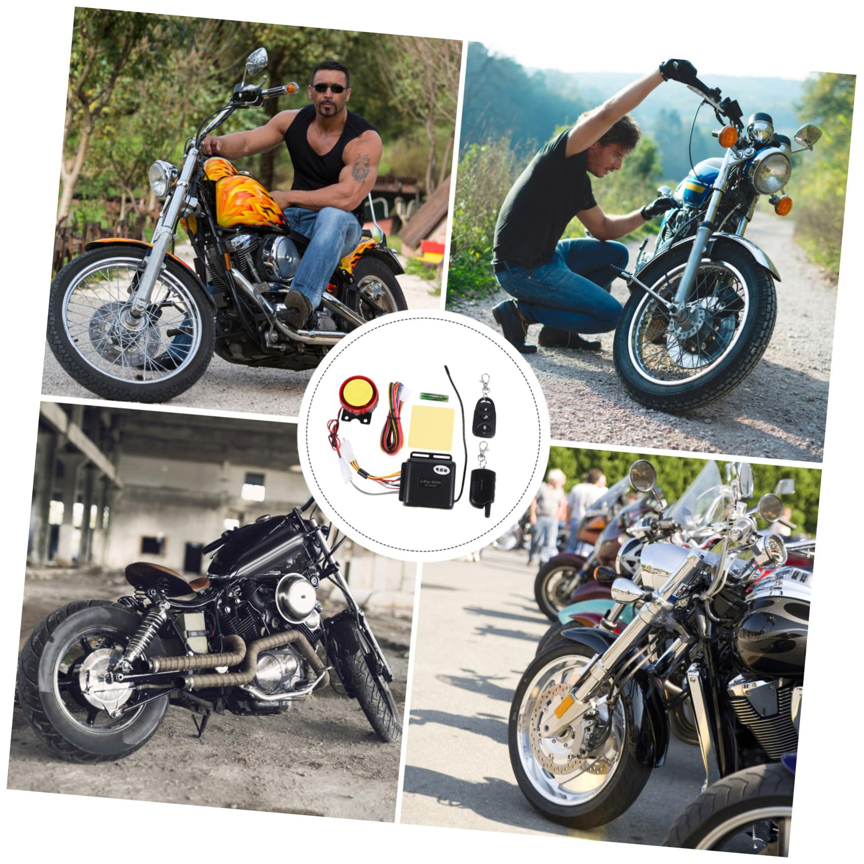 Sistema di Allarme Bidirezionale per Moto Abs Rame | 125 Db, Portata Ampia e Rilevamento a Lunga Distanza, Uso Outdoor su Motocicletta