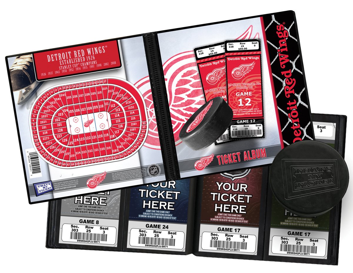 Album NHL Detroit Redwings 96 tickets, cadeau idéal pour fan de hockey