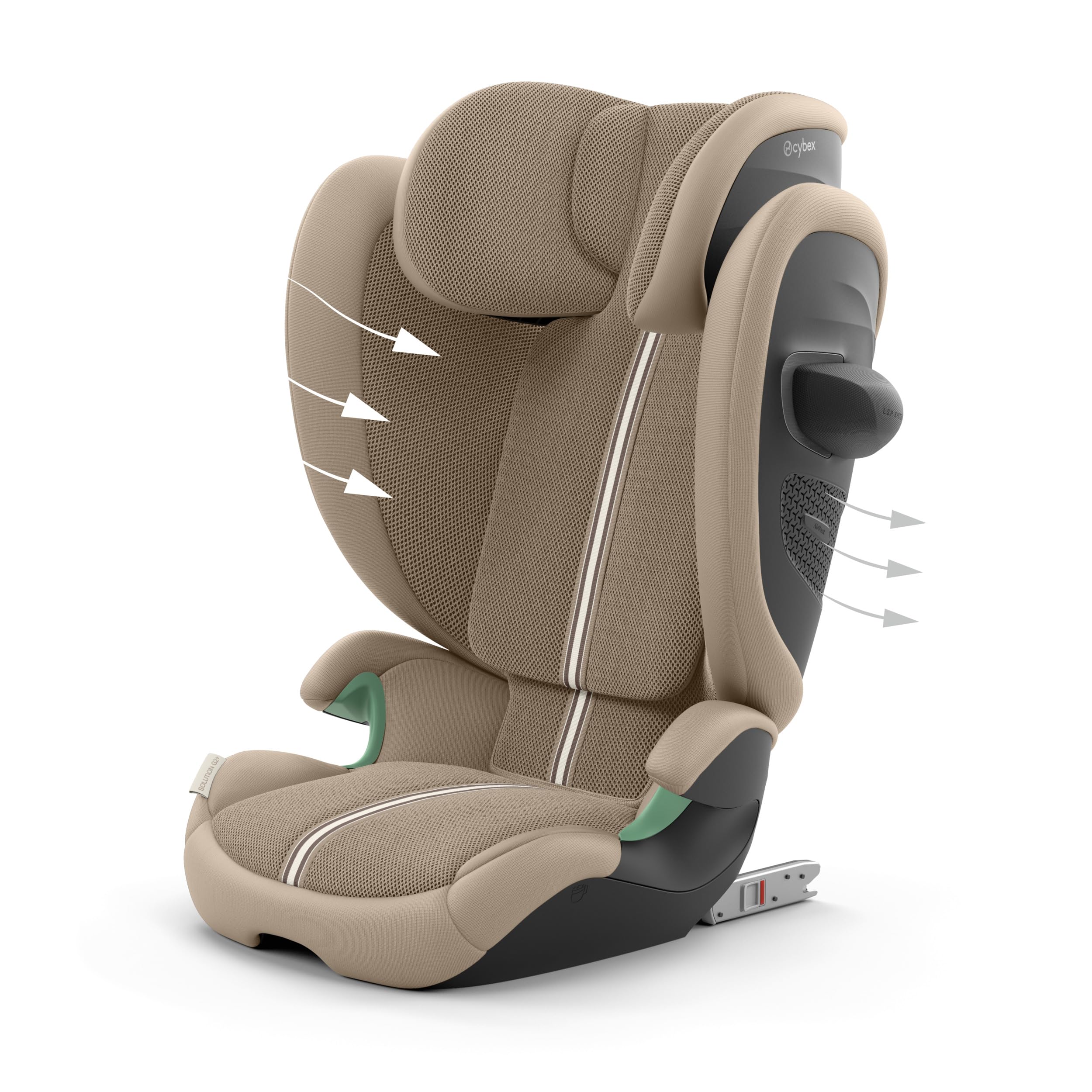 Cybex Solution G2 Plus/Almond Beige-beige PU1, Beige Mandorla, Soluzione G2, Plus