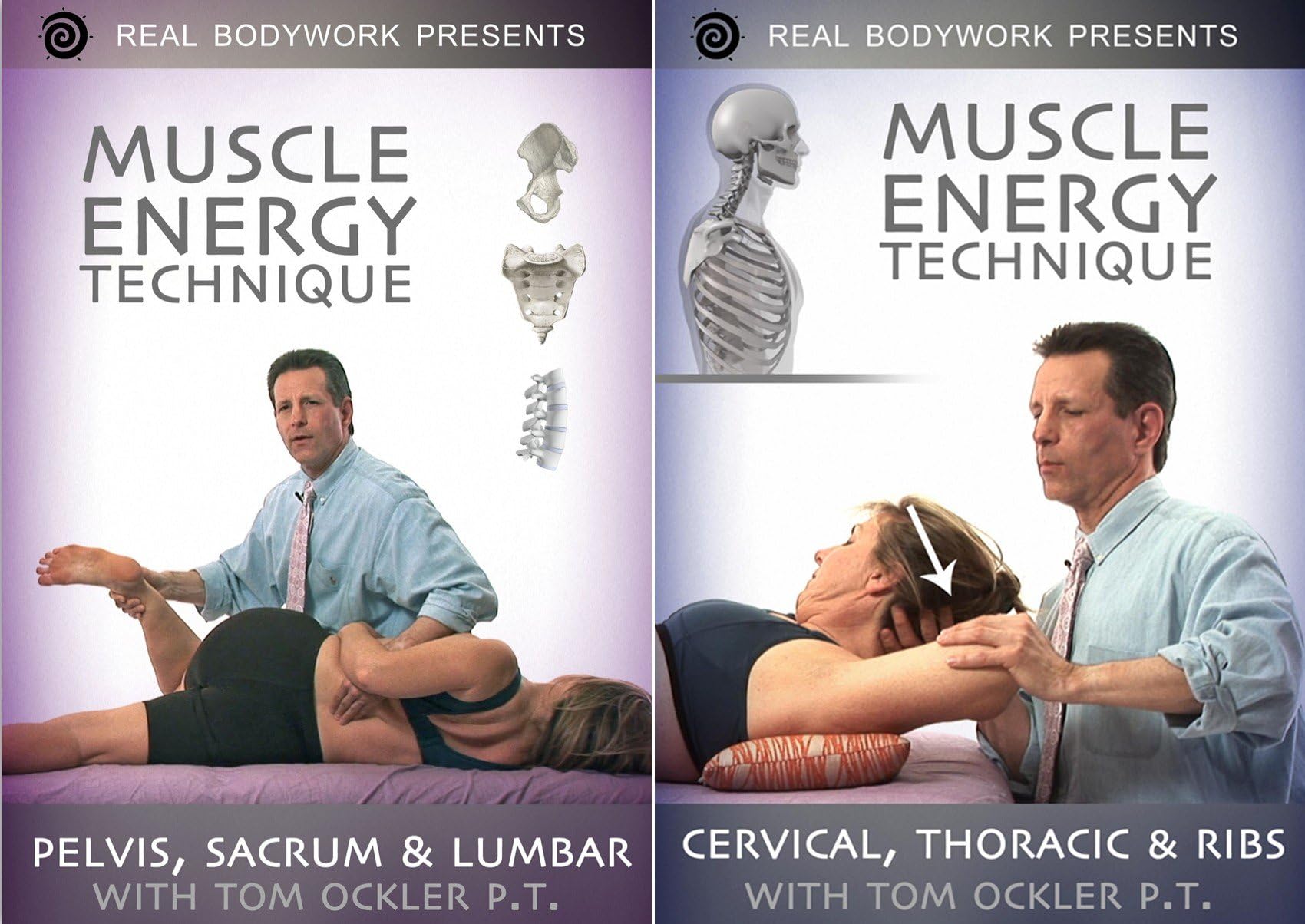 Muscle Energy Techniques Medical Massage Video 2 DVD Set - Volume 1 Pelvis Sacrum & Lumbar Back, Volume 2 Cervical Neck, Thoracic Spine & Ribs