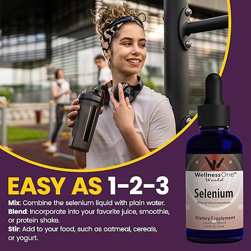 Miniatura 7 de WellnessOne Suplemento líquido de selenio - Gotas líquidas de selenio ionizado de 70 mcg - Antioxidante, cardiovascular e inmunológico - Probado en