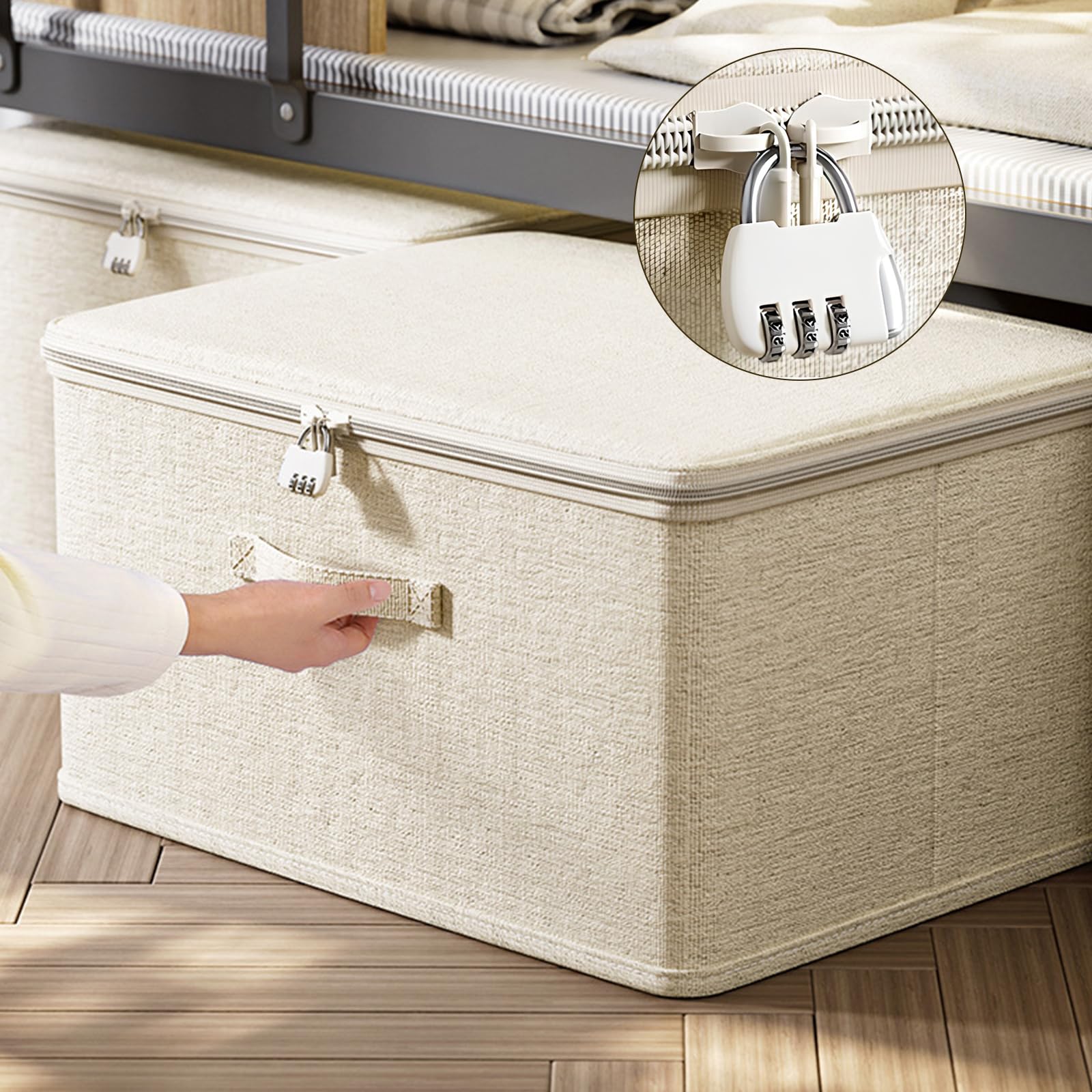 Boîte De Rangement Avec Couvercle Motif Lion I Boîte À Jouets Pliable Adaptée Aux Étagères