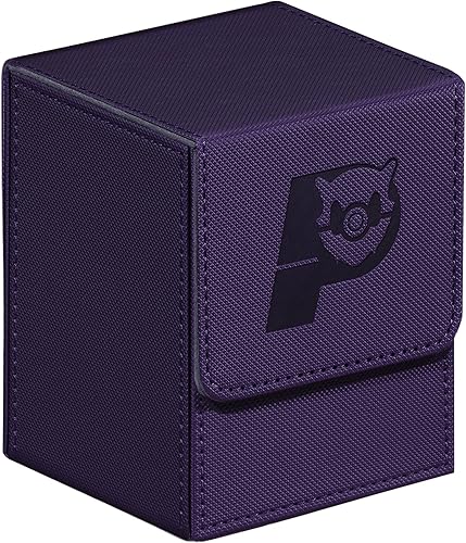 Caja de cartas de juego para Commander Deck Box con 2 divisores, caja de almacenamiento de tarjetas para más de 100 tarjetas de una sola manga,