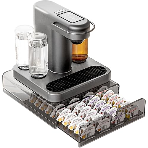 Cocktail Pod Holder Compatible with Bartesian Cocktail Machine for Bartesian Capsules Storage Drawer Transparent Black