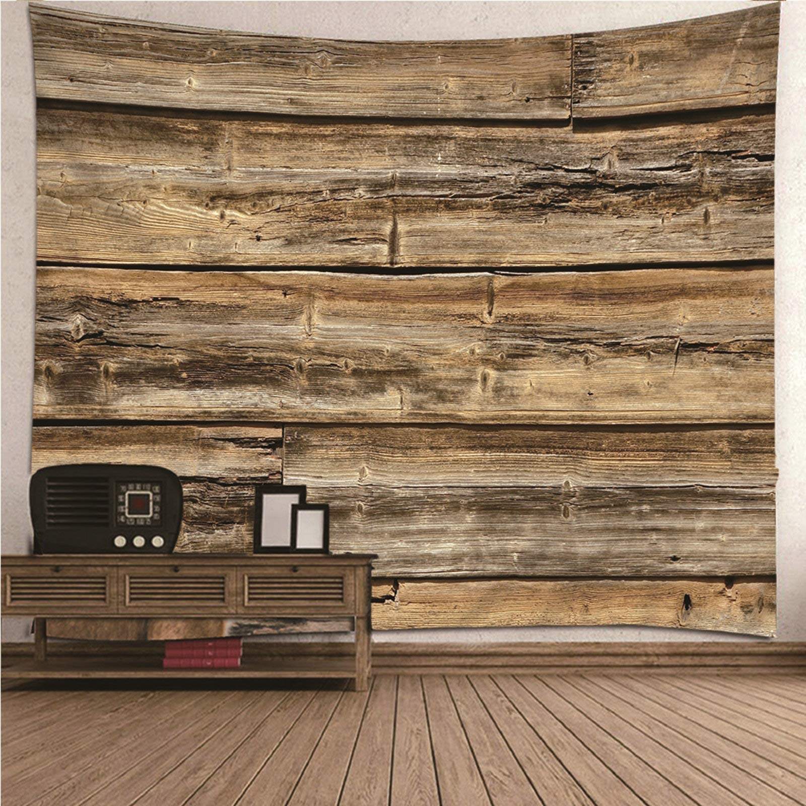 Tapiz Vertical Papel Cocina Decorado Grano Madera Marrón Suelo Pared Grande Liso para La Decoración Sala Estar del Dormitorio 260X240Cm
