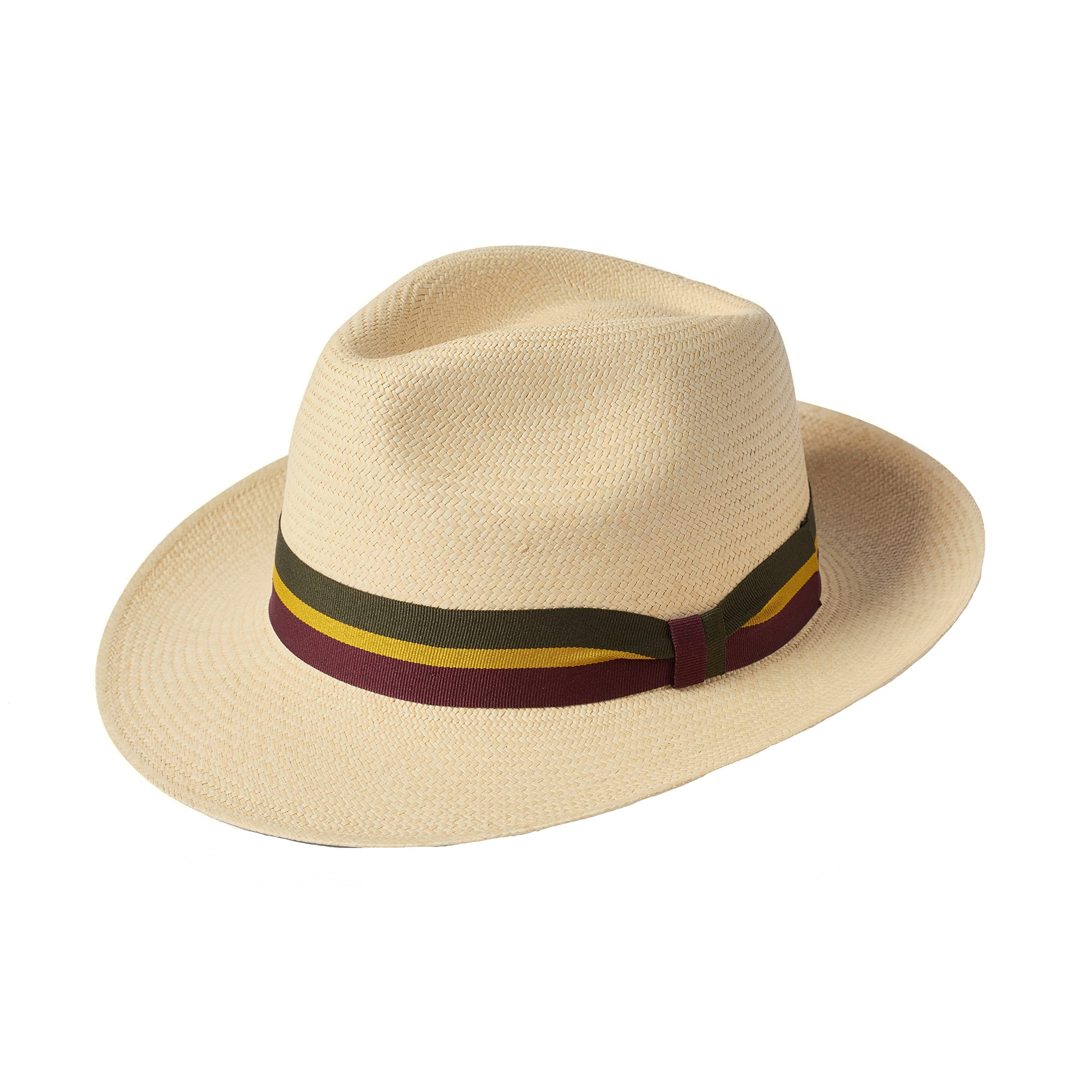 Failsworth Regimental Panama Straw Hat Hand Made in Ecuador (as8, Numeric, Numeric_7_and_1_Quarter, Natural, 59cm)