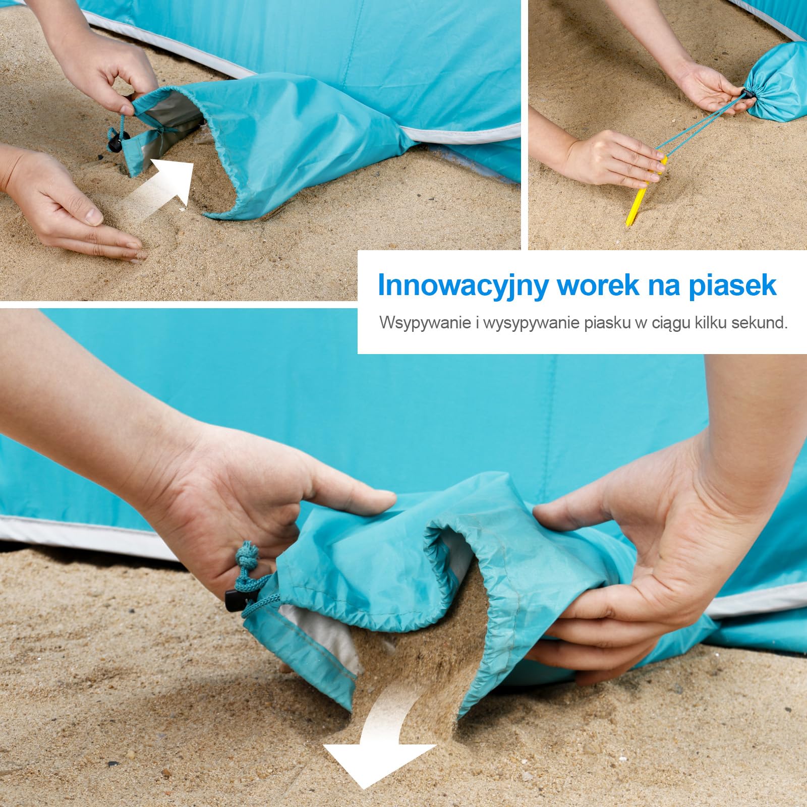 WolfWise UPF 50+ Easy Pop Up namiot plażowy schronienie słoneczne natychmiastowy automatyczny przenośny parasol sportowy kryty domek do zabawy baldachim kabana