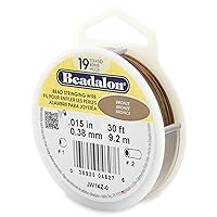 Vista 12 de Beadalon - Alambre para collar de cuentas de acero inoxidable (19 hilos, 0,25 mm, brillante, 31 m)