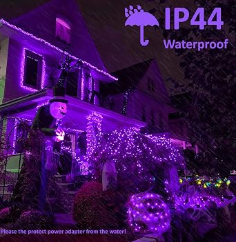 BrizLabs Purple Halloween String Lights Connectable Plugin 78.74 ft 240 LED
