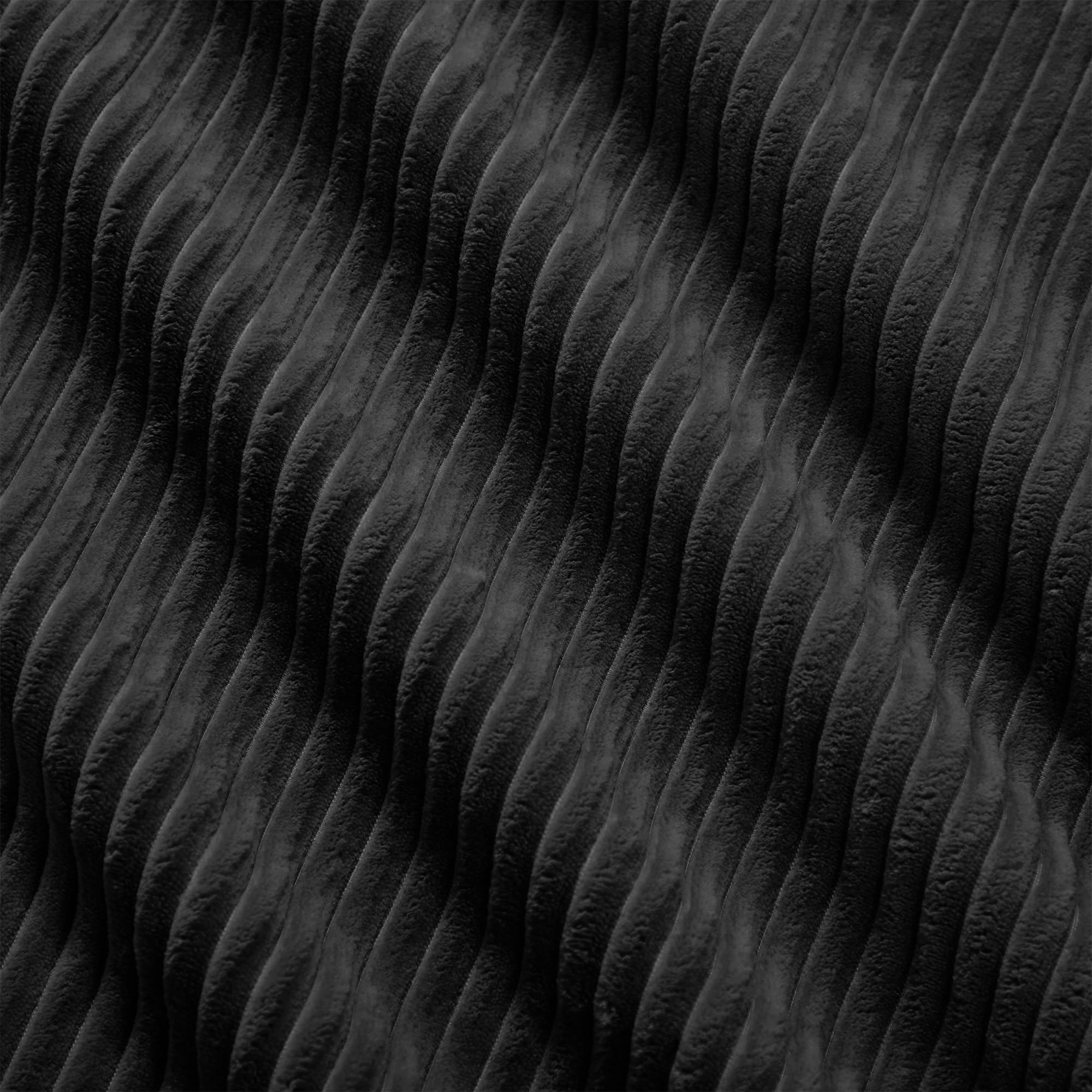Divano modulare nero Boneless, moderno divano modulare a L per soggiorno, comodo divano in corduroy cloud con ottomano, divano letto a due posti trapuntato