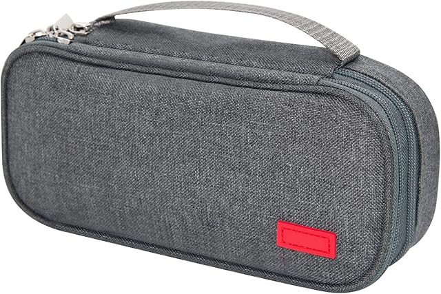 BRIHIEVY Big Capacity Pencil Case 3 Compartments Canvas Bag Multifunctional Marker Pen Pouch Holder Office College School Durable Portable Large Storage Bag for Kids Teens Student Adults