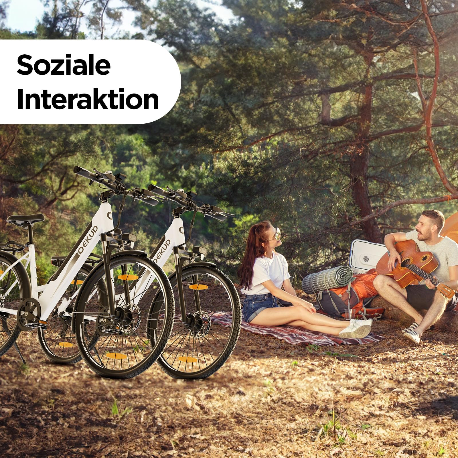Elektrofahrrad, E-Bike Trekkingrad E-Cityrad, 36V 12,5Ah Li-Ion Akku Mountainbike Pendlerfahrrad, LCD-Display, Reichweite bis 100KM, EU-konform, mit APP