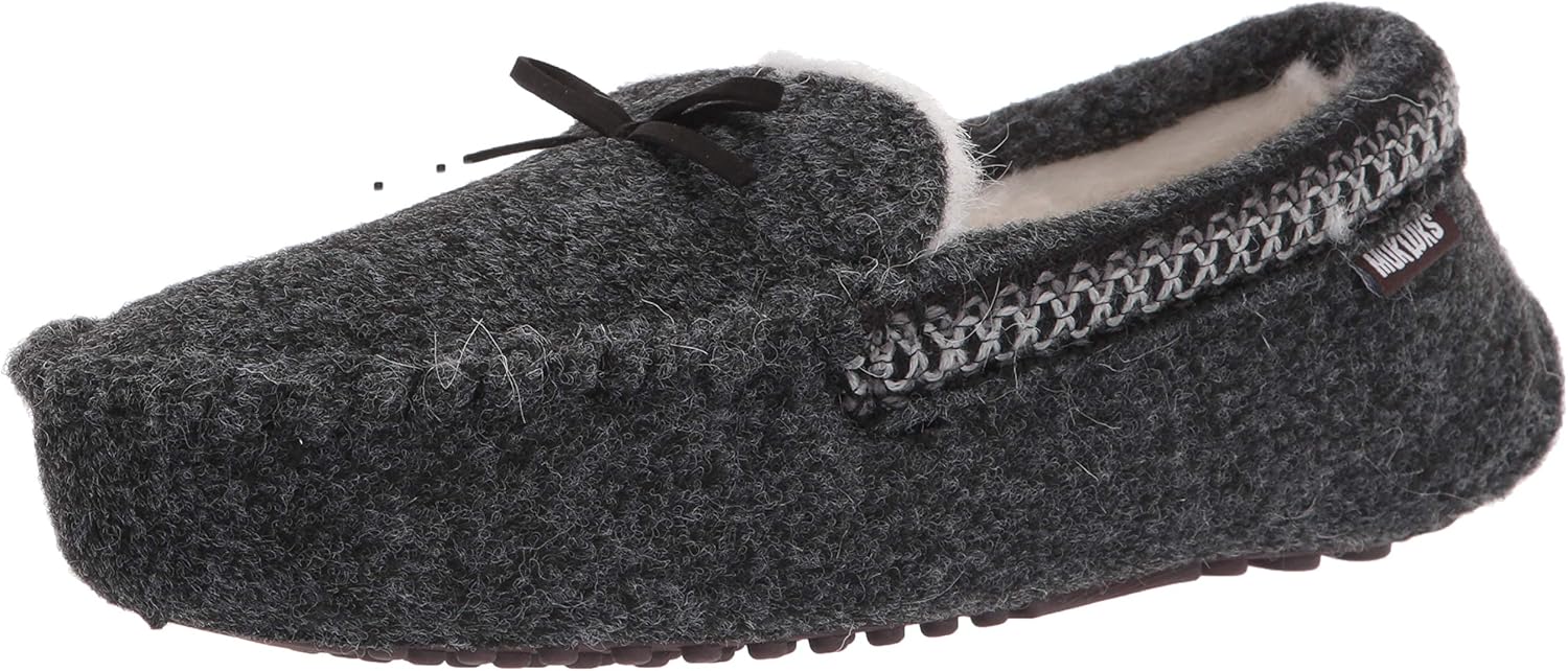 MUK LUKS mens on Style Slipper, Ebony Heather, 10 US