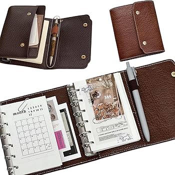 Amazon | 【Laxewzul】システム手帳 ビジネス手帳 三つ折り