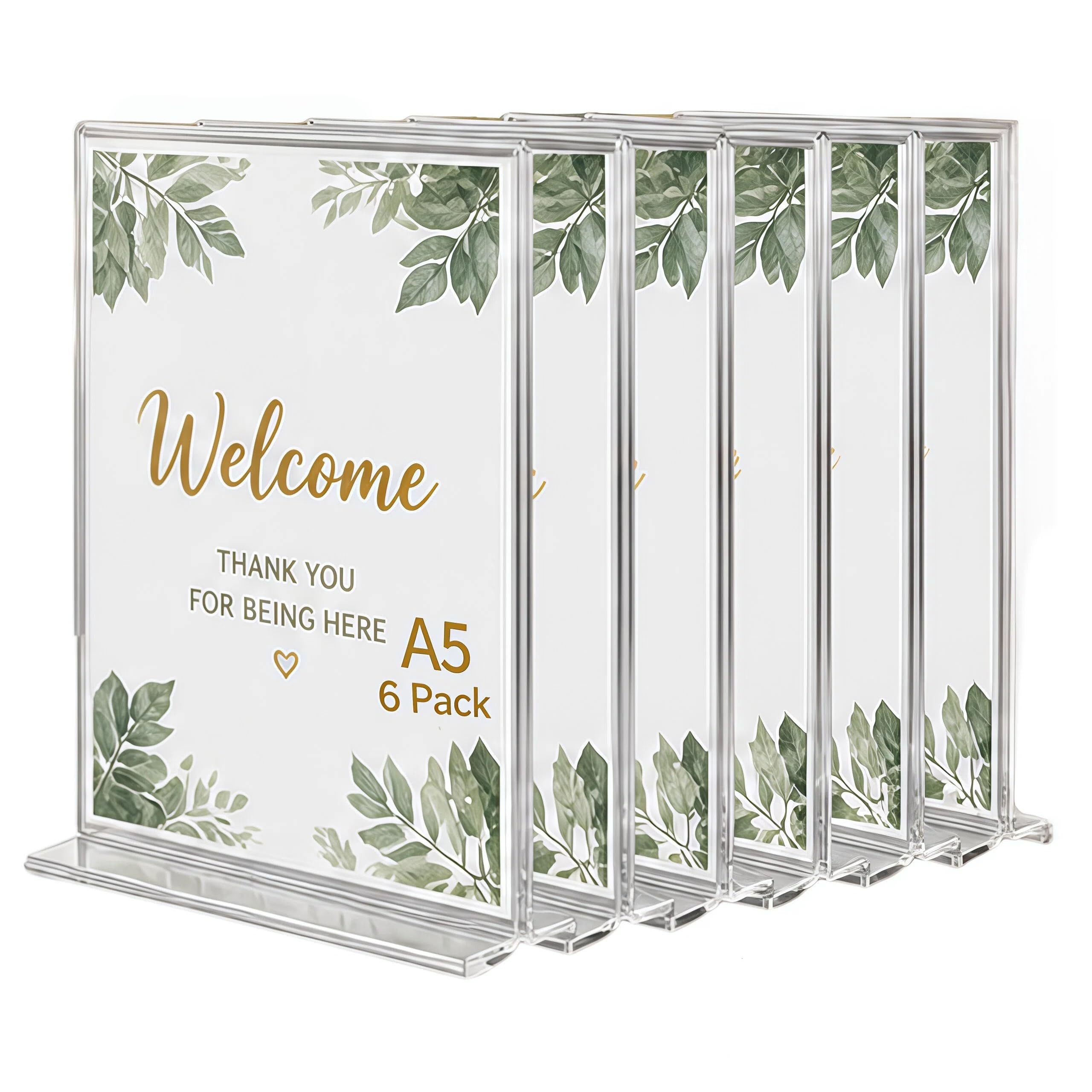 Crozgan 6Pack A5 Acrylic Sign Holder