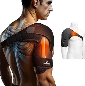 COPPER HEAL - Manga de compressão ajustável com suporte de ombro para homens Suporte para mulheres Bom para uma melhor postura das costas, ideal para ambos os braços