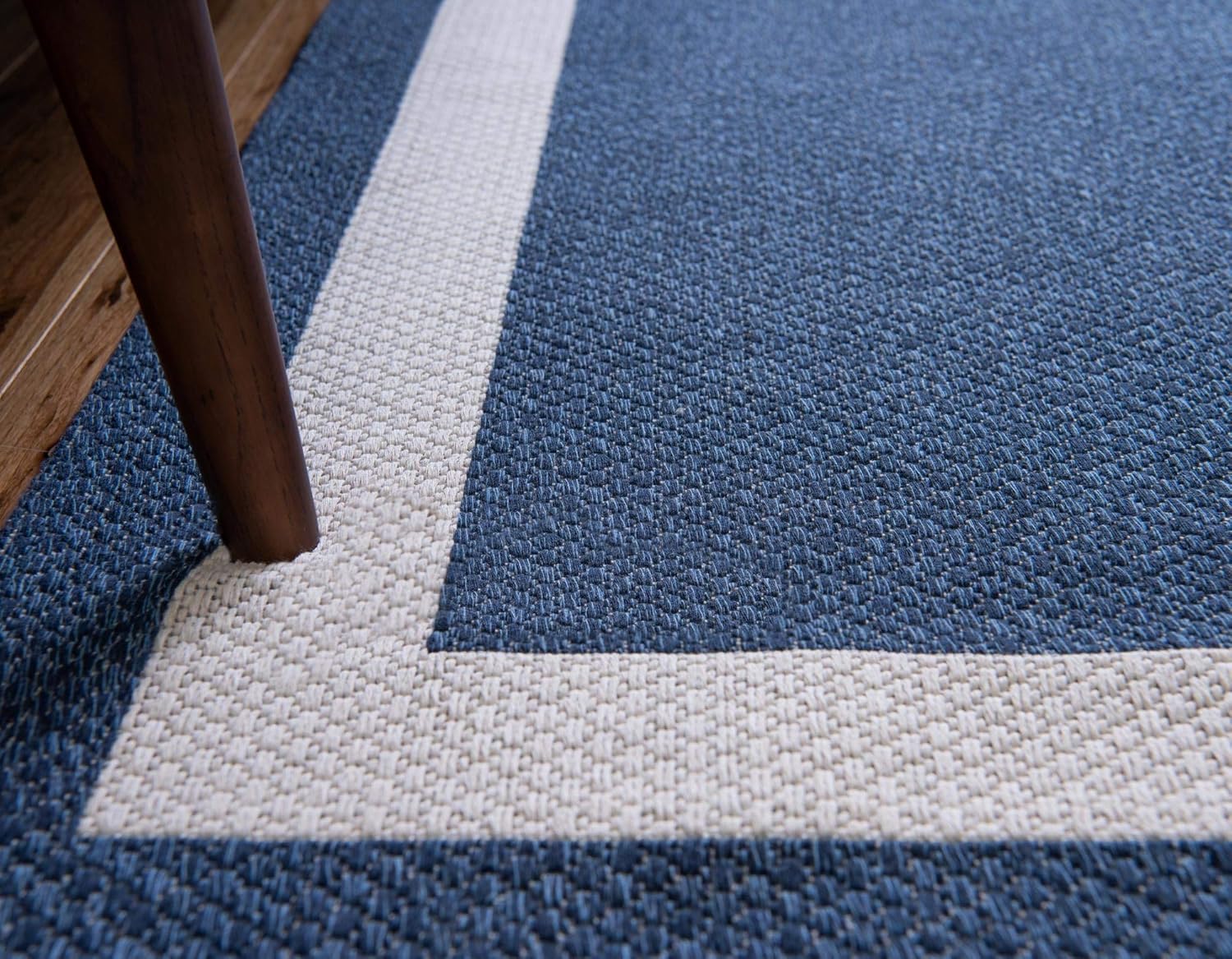 Rugs.com Georgia Collection Rug – 5' x 8' Navy Blue Flatweave Rug Perfect for Living Rooms, Large Dining Rooms, Open Floorplans