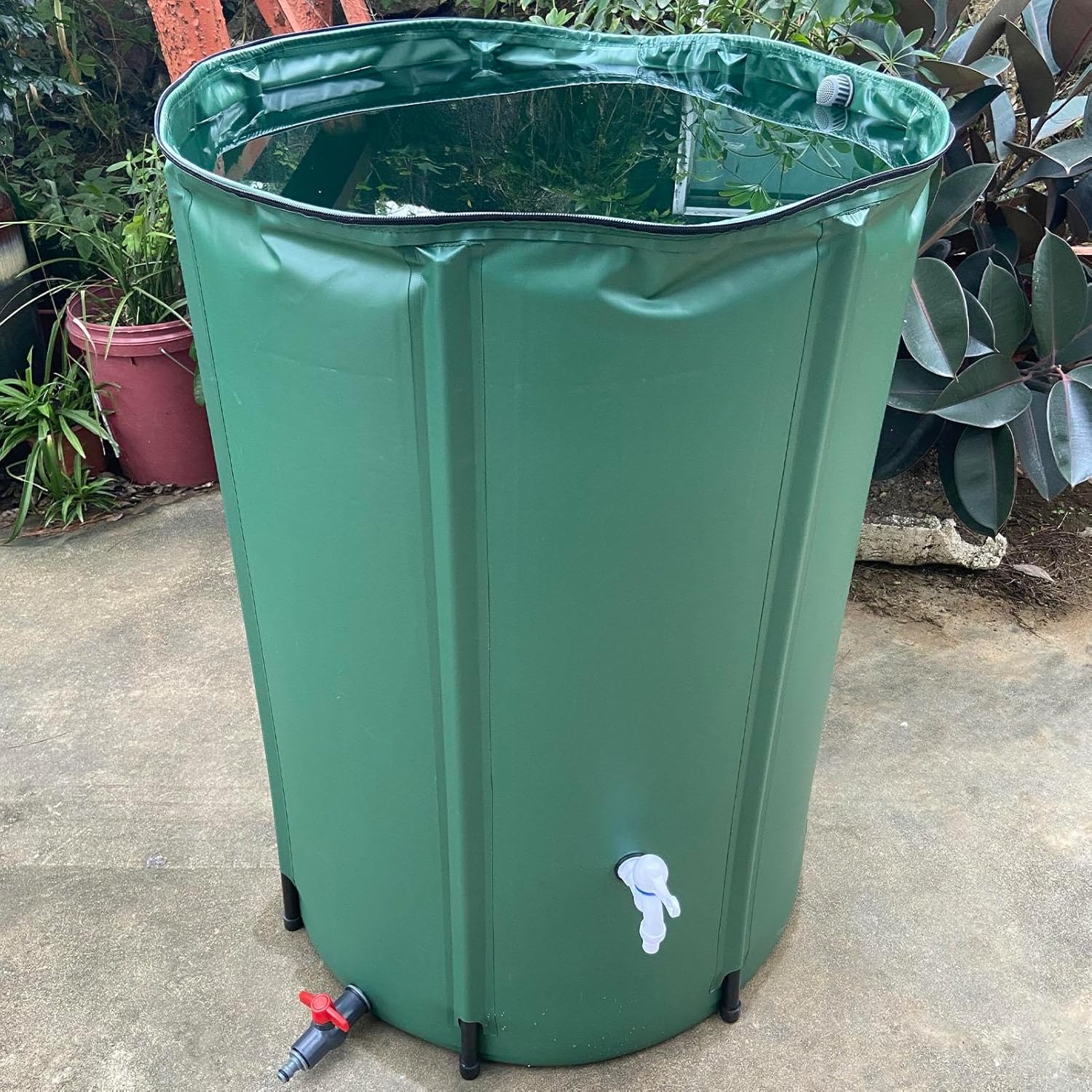 Rain Barrel Water Collector – PVC Mesh 100-750L | Water Storage Tank, Large Capacity Garden Container | Portable Rain Collection System for Outdoor Garden Waters Saving Irrigation