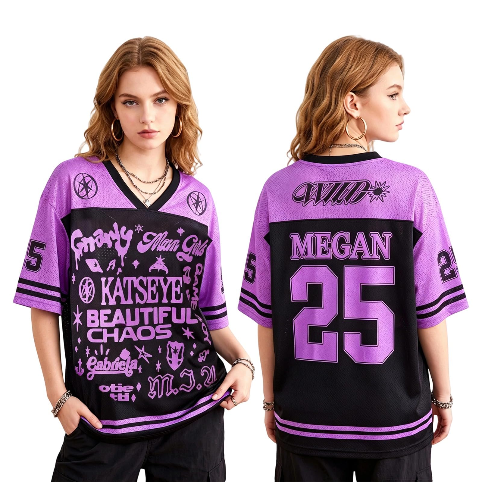 Katseye Jersey Tshirt Women K-Pop Music Concert Support The Wildworld Tour