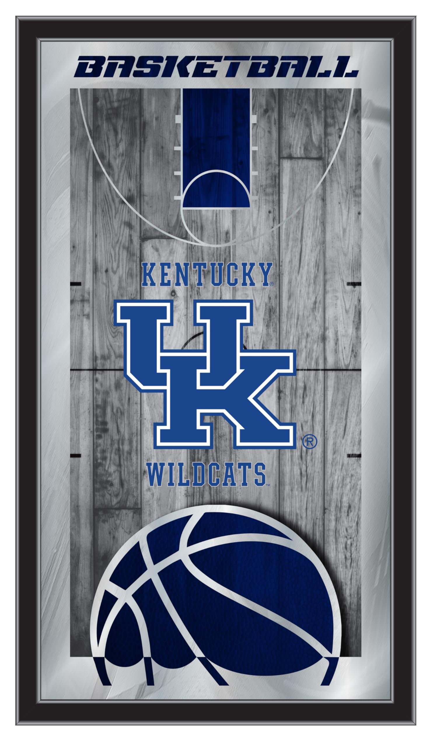 Kent State Basketball Mirror – 15x26 Inches, Officially Licensed, Black Wood Frame – Perfect For Office, Garage, Or Game Room