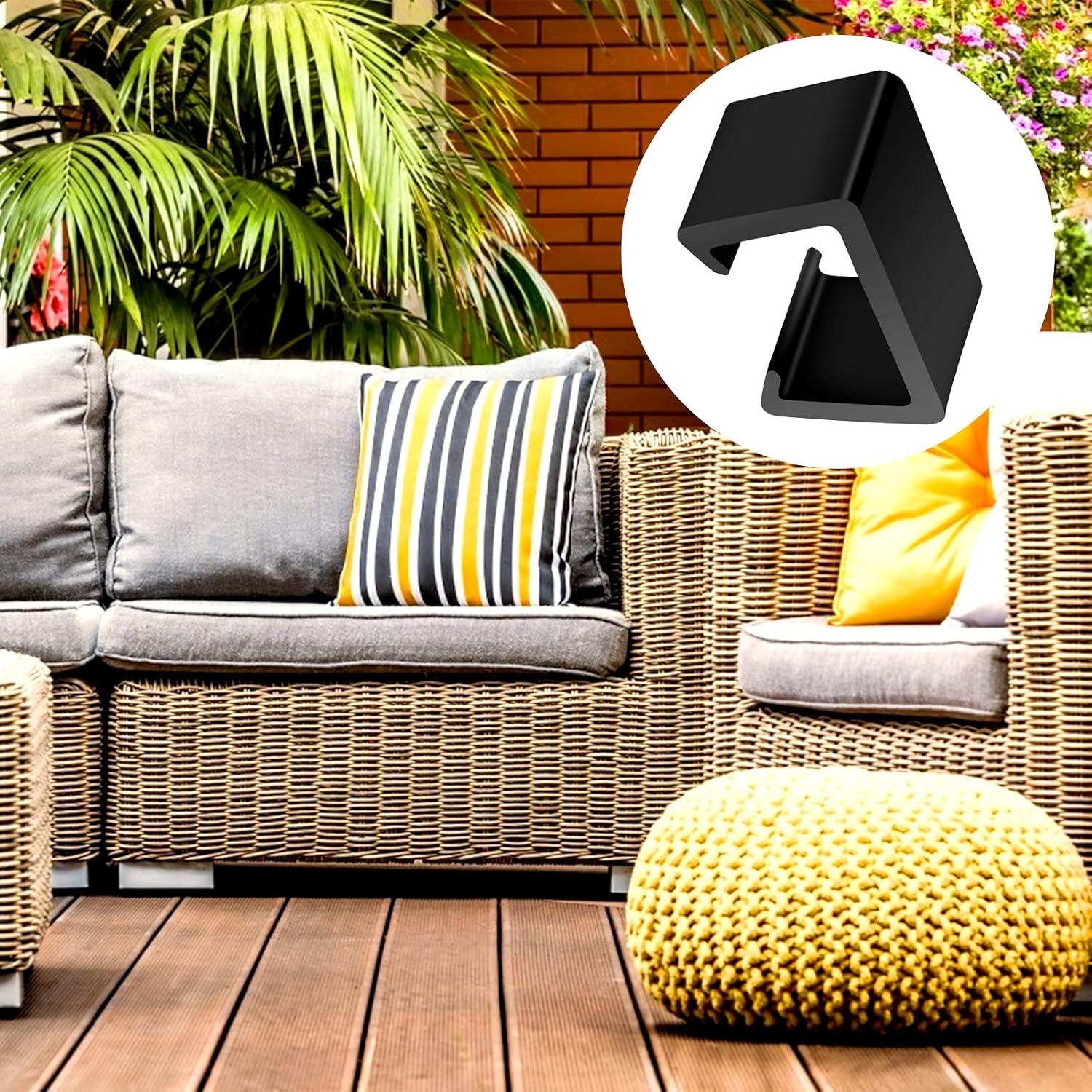 20 Pcs Outdoor Furniture Clips Patio Sofa Clips Rattan Furniture Clamps Wicker Chair Fasteners, Outdoor Couch Patio Furniture Connects Clamps : Patio, Lawn & Garden