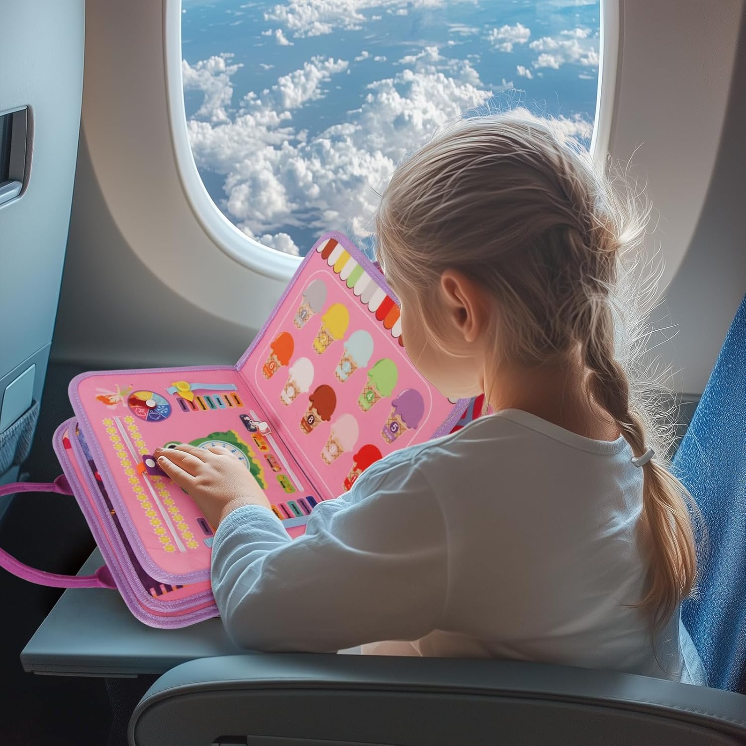 Busy Board Montessori Toys for Boy Girl Birthday Gifts, Busy Book Learning Sensory Easter Toys for Toddlers, Toddler Travel Autism Educational Activities Fine Motor Skills - Image 7