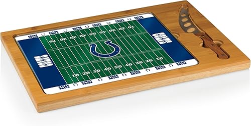 Vista 94 de PICNIC TIME NFL Football Field Icon - Juego de tabla de cortar y cuchillos con parte superior de vidrio, (Parawood y bambú)