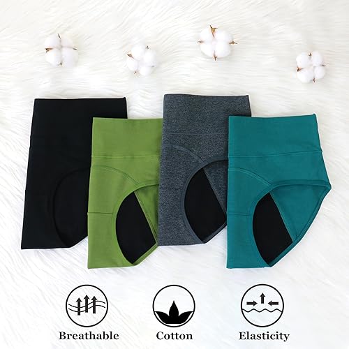 Miniatura 4 de Nalwort Ropa interior de algodón a prueba de fugas para el período menstrual para mujer