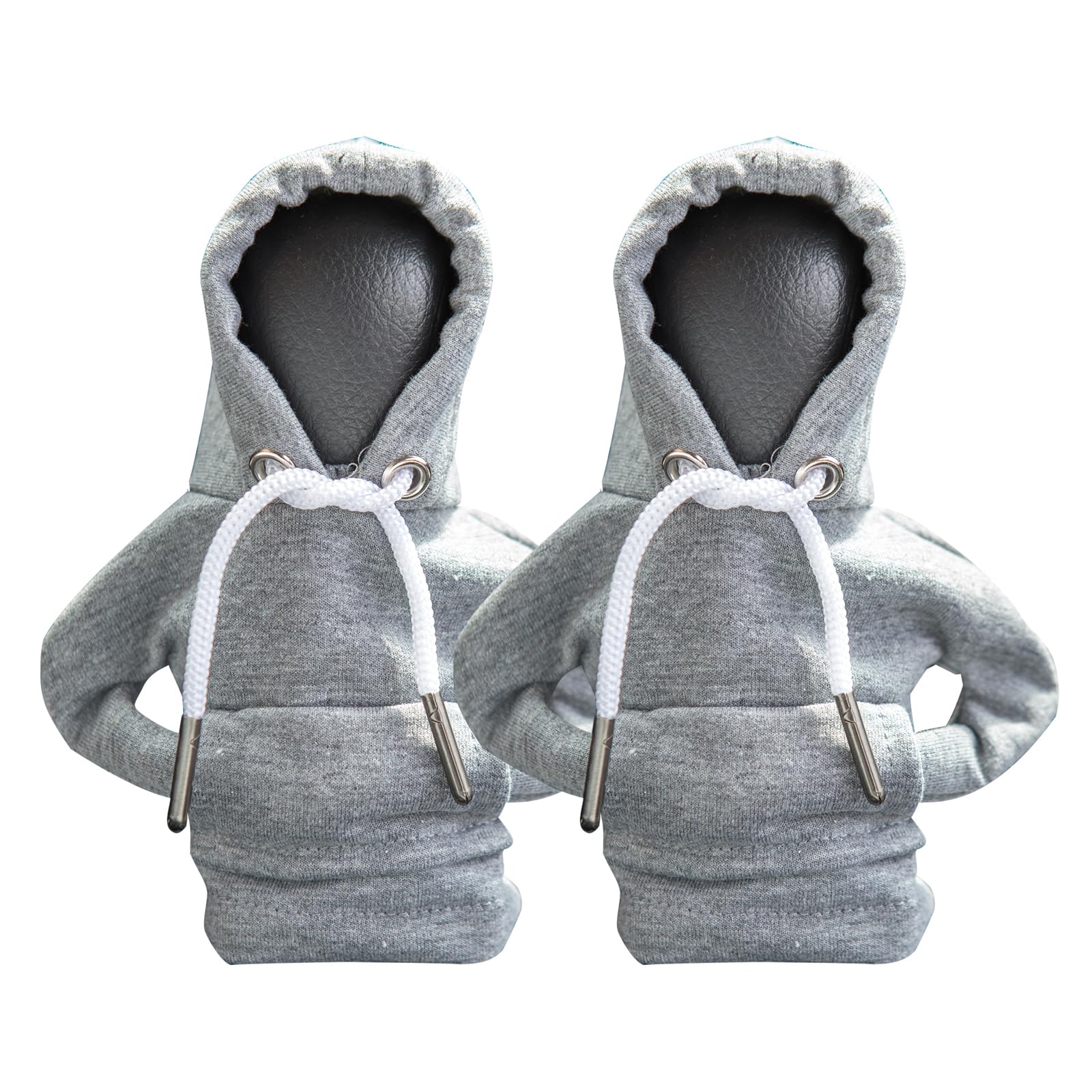 ECDREAMECDREAM 2Pcs Car Shift Knob Hoodie,Gear Shift Hoodie,Funny Sweater Hoodie for Gearshift,Automotive Interior Accessories（Gray）