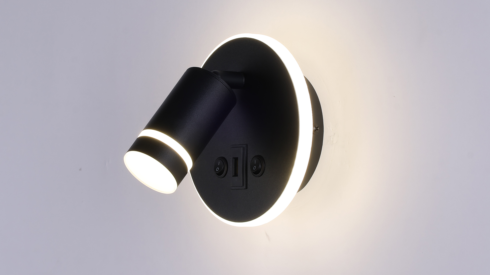 Image of 12V LED RV Wall Sconce Light Fixture with ON /Off Switch and USB Charging Port, RV LED Bedside Reading Lamp, 4000K Nature White Interior Light for RV, Marine, Motorhome