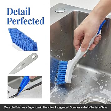3PCS Crevice Brush Gap Deep Cleaning Brush Small Detail Kitchen Scrub Brush Window Groove Sliding Door Track Home Cleaning Brush