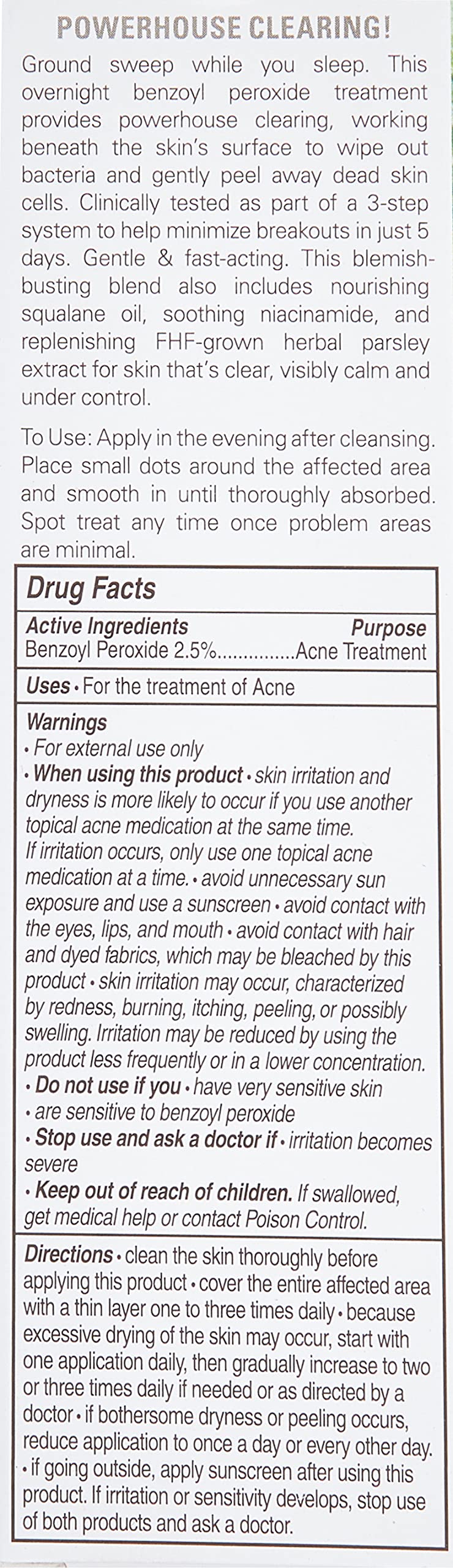 FarmHouse Fresh Midnight Clearing Lotion, Overnight Benzoyl Peroxide Acne Treatment with Niacinamide & Squalane, 1 fl oz