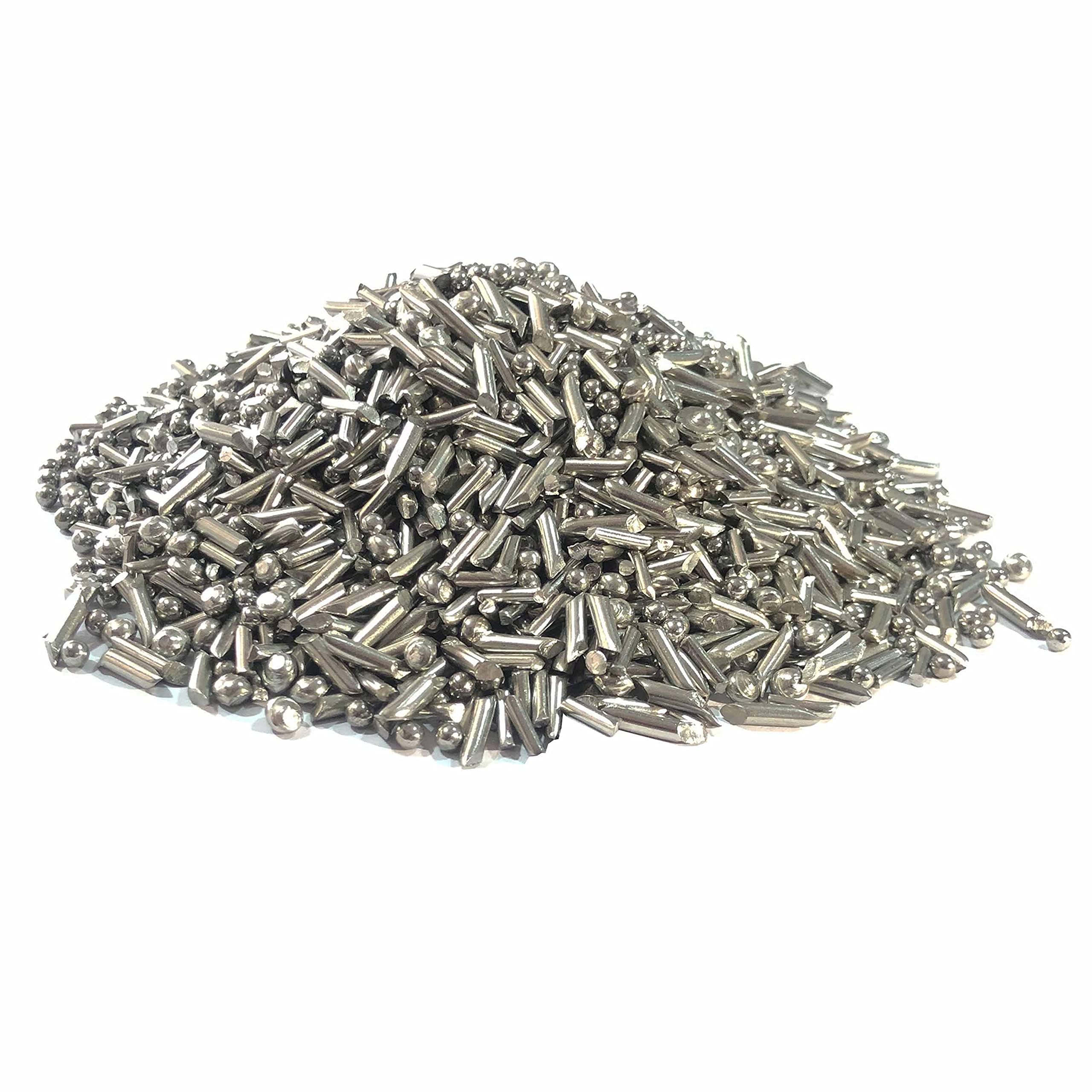 Simond Store Stainless Steel Tumbling Media Shot for Jewelry Tumblers to Polishing & Burnishing Gold, Silver, and Copper Jewelry - Mix 4 Shapes (5 LBS (1 Pack))