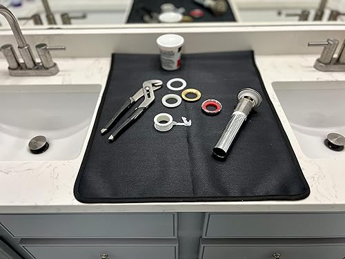 Miniatura 5 de MyShoeCovers Tapete de herramientas para técnico de servicio, tapete de trabajo para protección de superficies de mostrador y piso, L-36 x 52