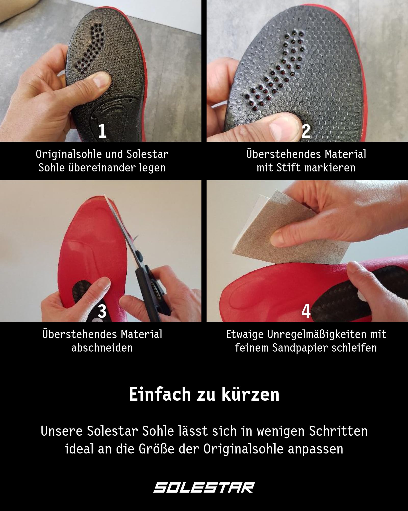 Solestar Kick - Plantillas para zapatos de fútbol (talla 37/38), diseño unisex