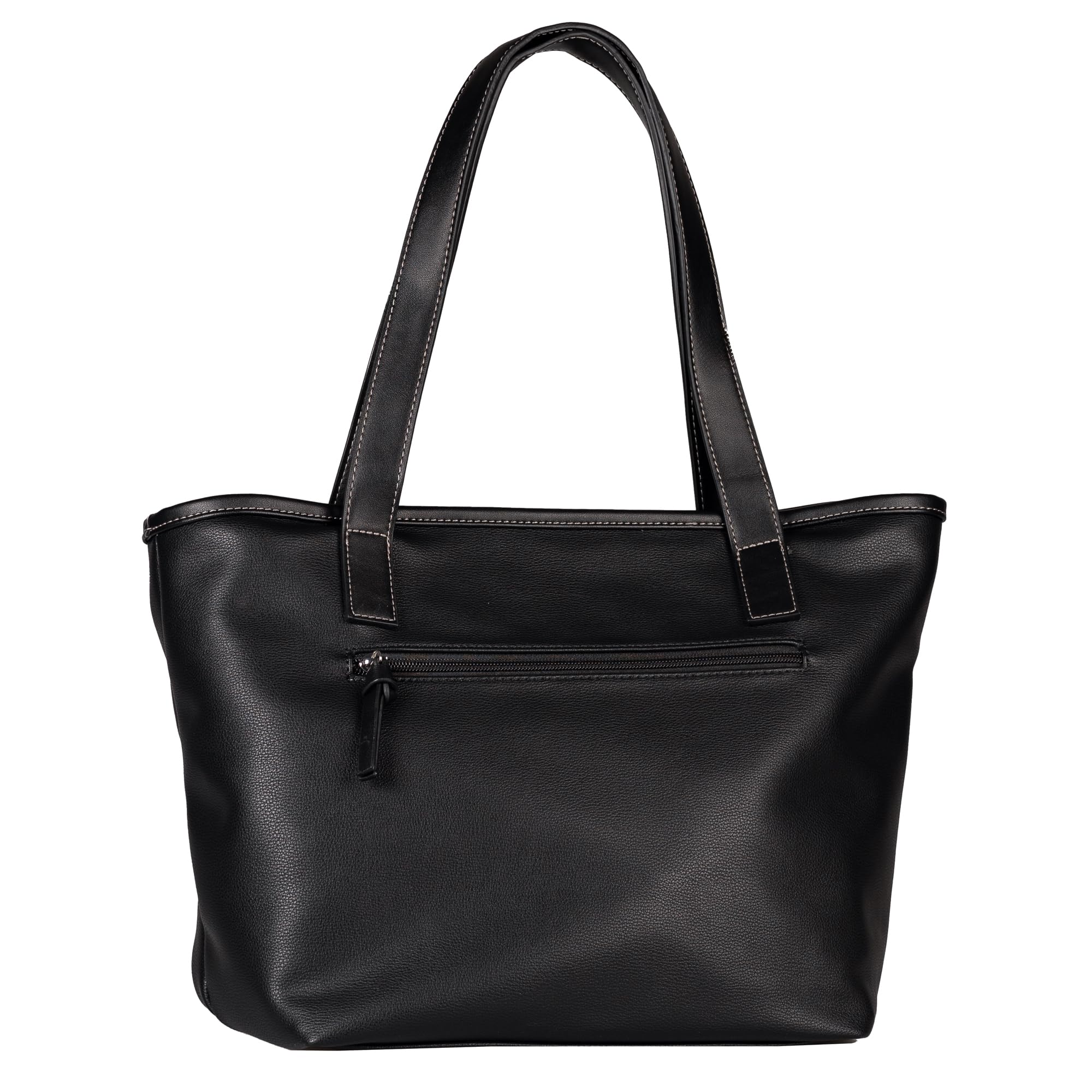 TOM TAILOR Leora damska torba na ramię Shopper z zamkiem błyskawicznym, duża, czarna, czarny, Essential