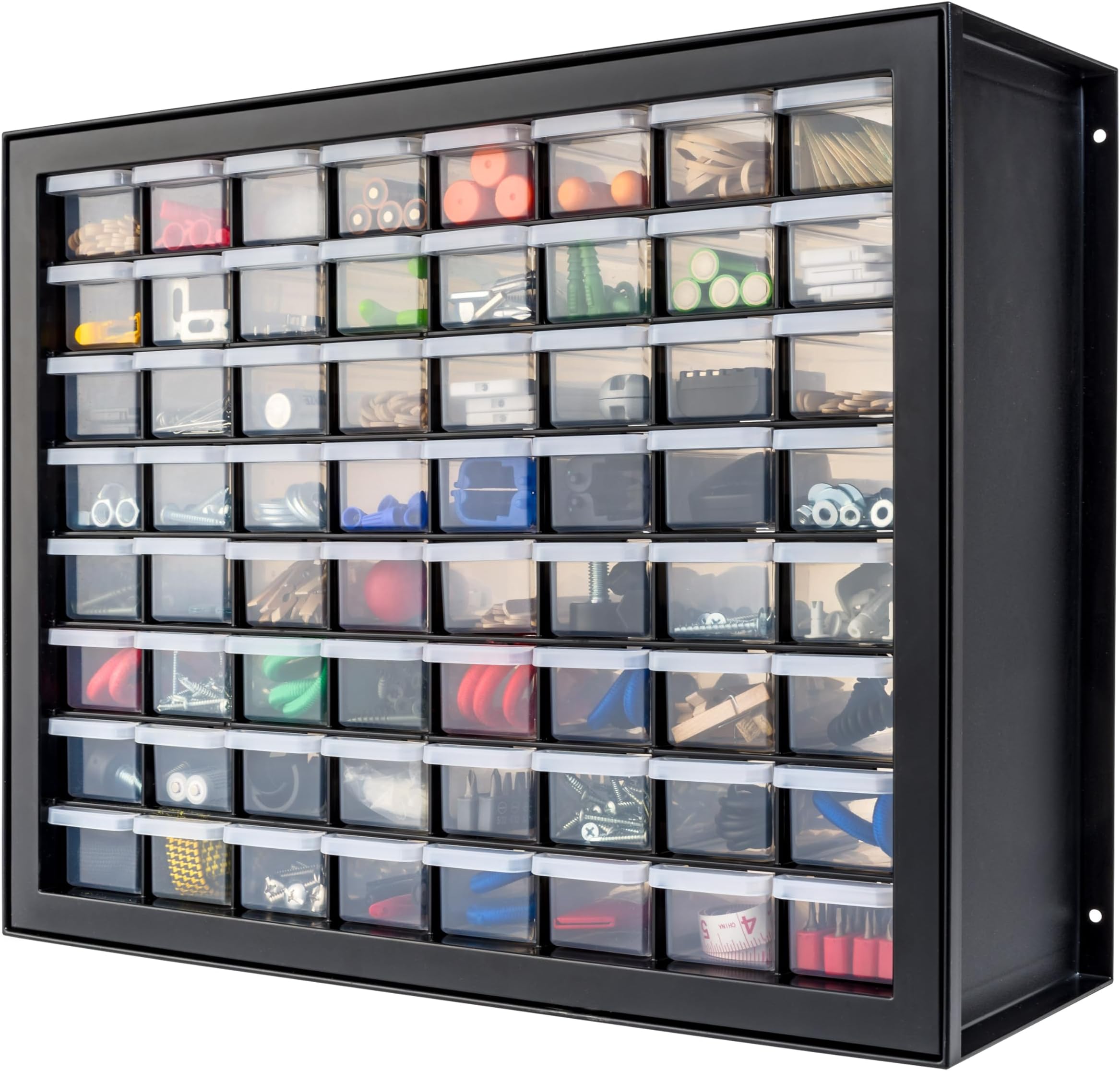 IRIS Plastic Parts Storage Hardware and Craft Black, 64 Drawer