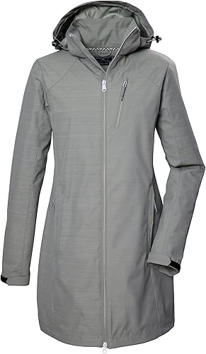 killtec Dames Softshelljas/outdoorjas met capuchon KOS 89 WMN SFTSHLL JCKT, black, 40, 39138-000