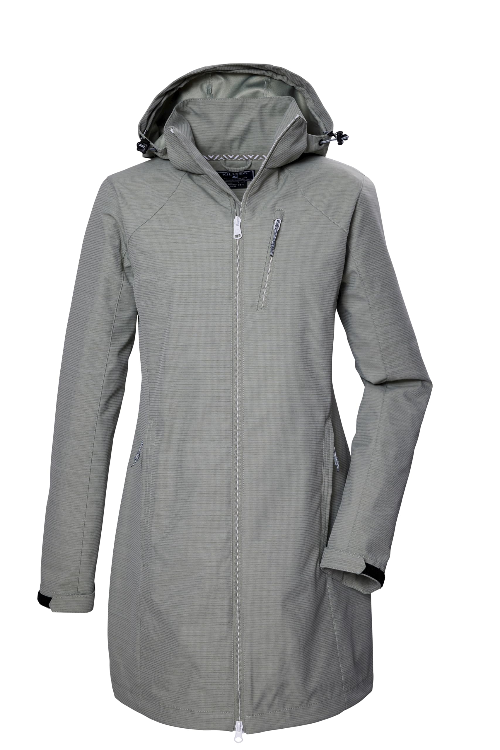 killtec dames Softshell parka/softshell jas met afritsbare capuchon KOS 57 WMN SFTSHLL PRK, helloliv, 46, 42854-000